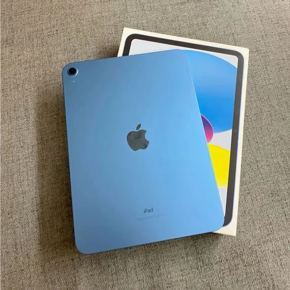 Apple Tablet with Black Frame and Vibrant Display